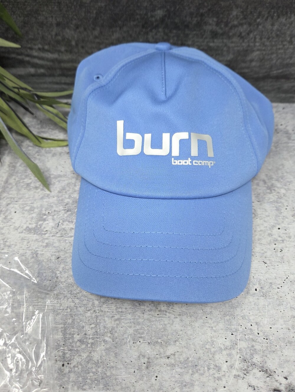 NWT Burn Boot Camp Light Blue Performance Cap Adjustable Back